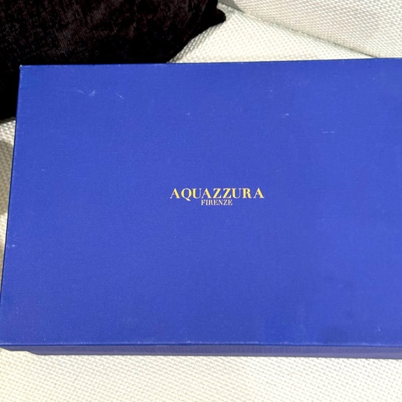 AquazzuraBlack leather Shoeankle tie pump size 40